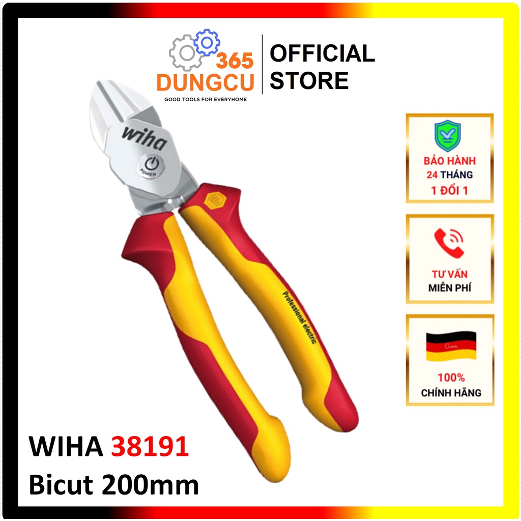 Bộ 4 kìm cách điện đa năng 1000v Wiha 38640 Germany - Hàng chính hãng