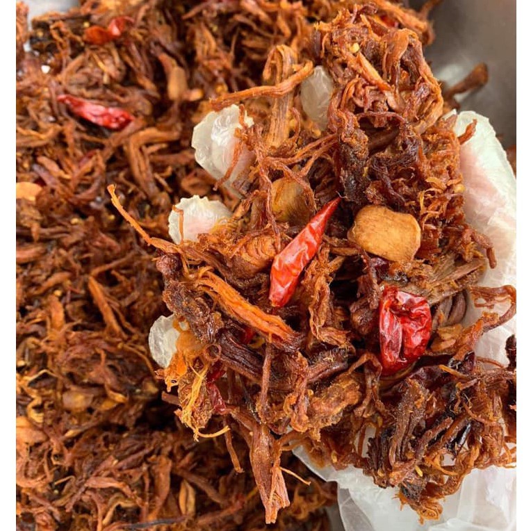 Khô heo cháy tỏi Lê hải 300g thơm ngon đồ ăn vặt Sài Gòn vừa ngon vừa rẻ