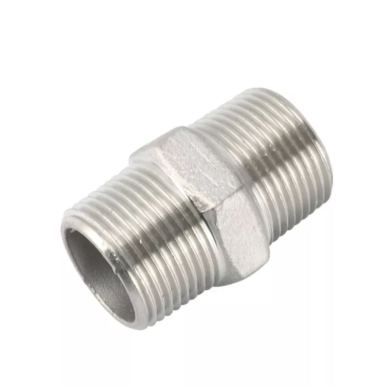 Kép Inox bóng dn 15 , 2 đầu ren ngoài 21mm - QM.PK108