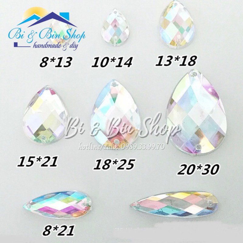 Hạt Đá Kết Giọt Nước Ánh Cừ AB