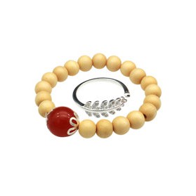 Vòng dâu tằm + đá mệnh + bạc