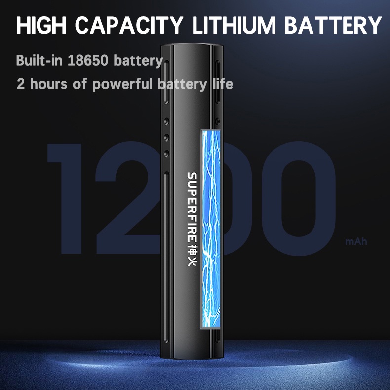 Đèn pin siêu sáng SUPERFIRE S32 chống thấm nước pin sạc