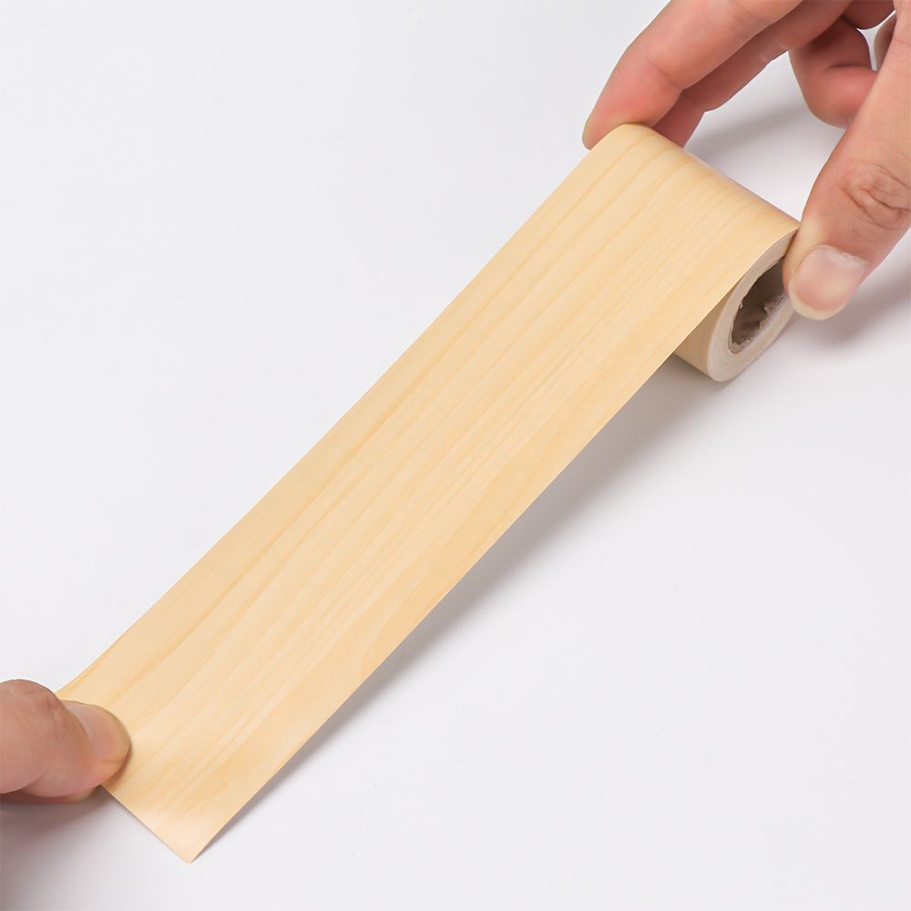 Miếng dán viền tường PVC họa tiết vân gỗ chống thấm nước trang trí nhà cửa