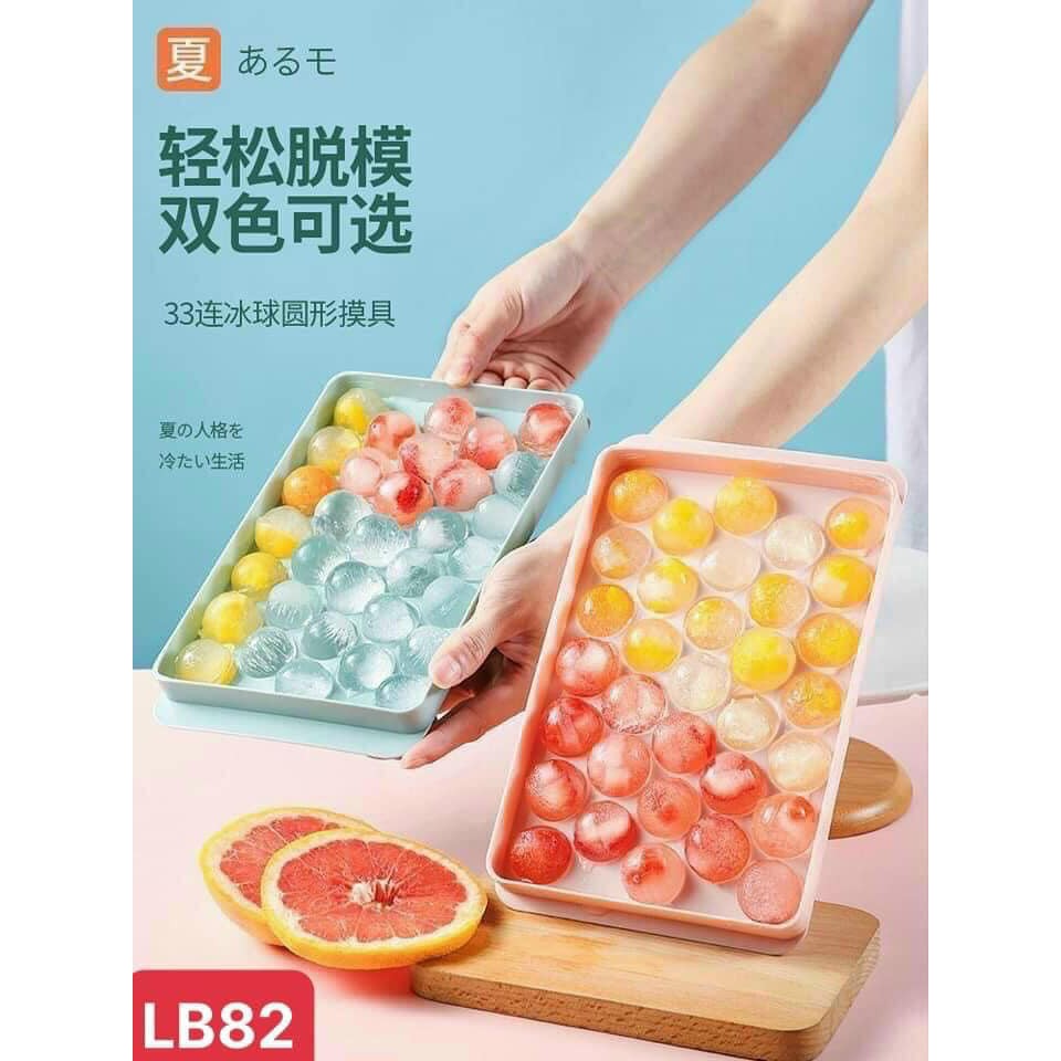 Khay Làm Đá Thạch Bi Nhựa Tròn LOẠI 33 Viên . ĐTBX