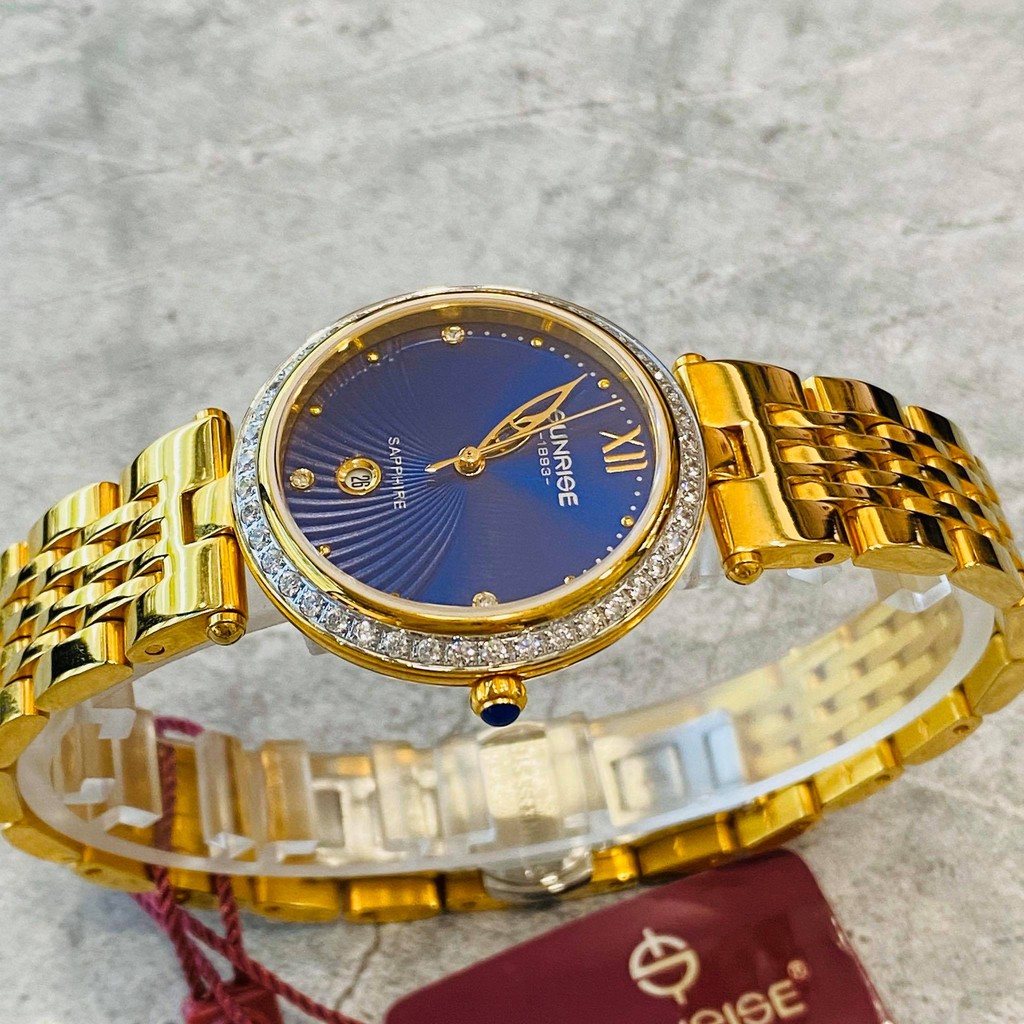 Đồng hồ Sunrise nữ chính hãng Nhật Bản L.2192.AA.G.X - kính saphire chống trầy - Bảo