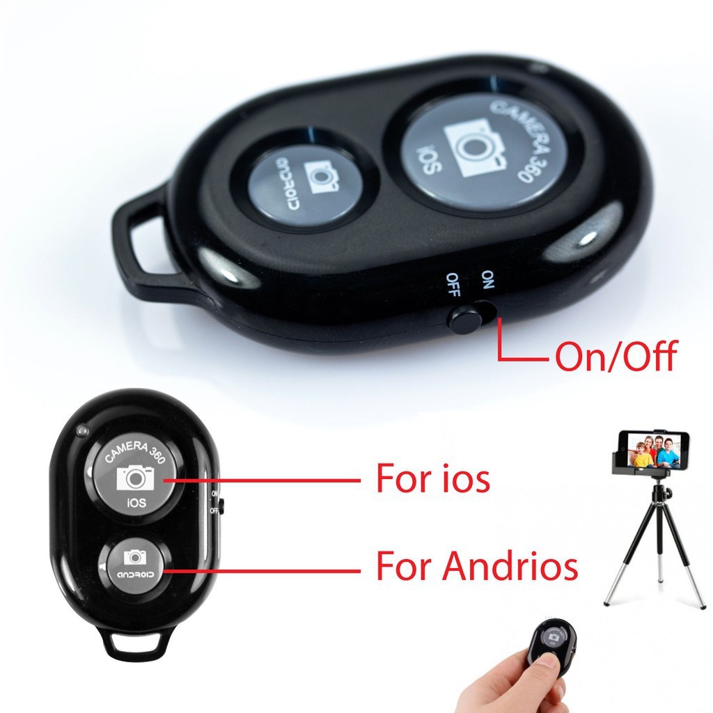 Remote quay phim từ xa bluetooth-Chụp ảnh ,quay tiktok bằng 1 nút bấm