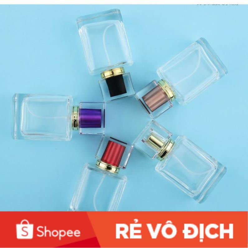 Lọ Chiết Nước Hoa ❤ TOP GIÁ RẺ ❤ Lọ chiết nước hoa 50ml cao cấp nắp vuông, phụ kiện du lịch