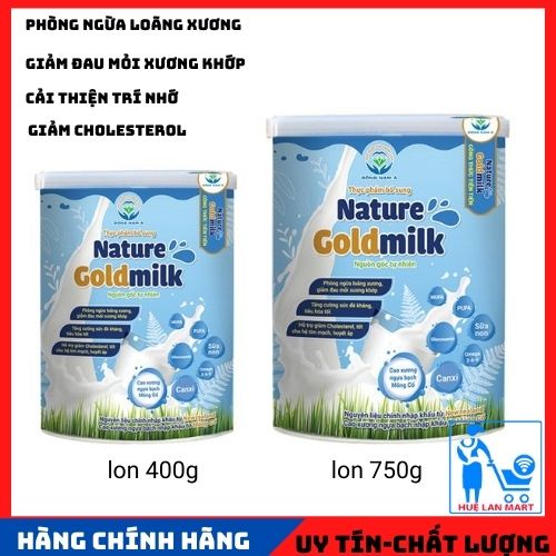 Sữa bột nature goldmilk plus 400g, 750g cao xương ngựa bạch Mông Cổ phòng ngừa loãng xương, giảm đau mỏi xương khớp