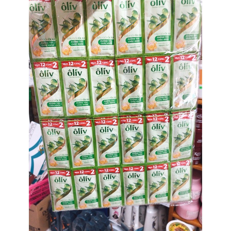 12 gói dầu gội olive dưỡng tóc chắc khoẻ