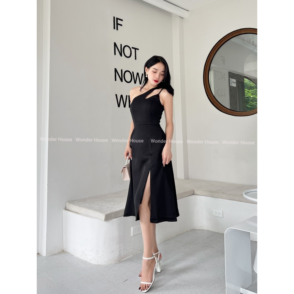 Đầm thiết kế Wonderhouse chéo dây xẻ tà form dài đi tiệc, dạo phố sang chảnh - Faya Dress