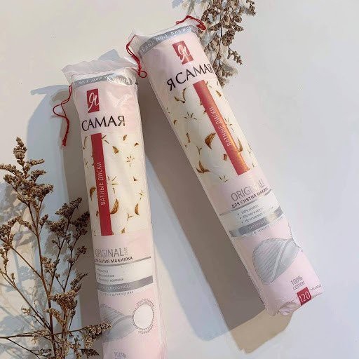 Bông tẩy trang Nga 100% cotton mềm mịn 120 miếng
