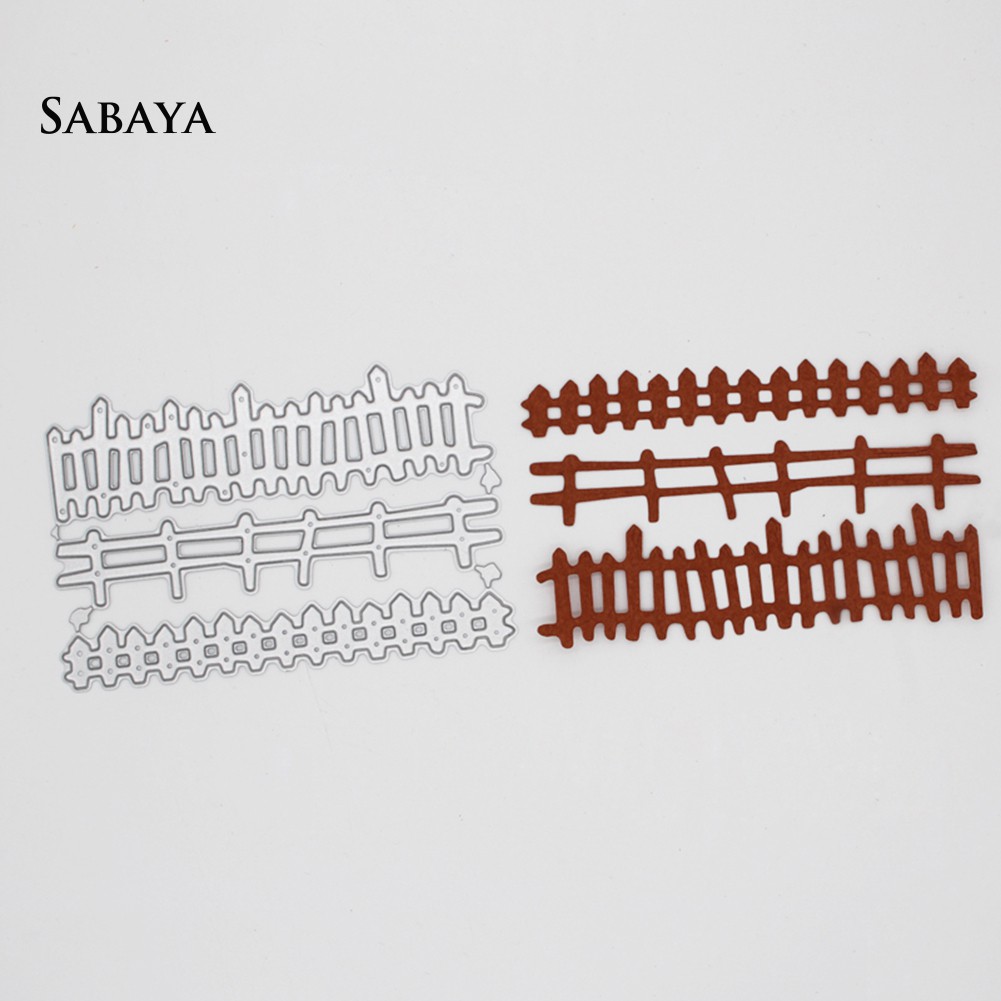 Set tấm khuôn cắt giấy kim loại tạo hình hàng rào dành cho trang trí sổ lưu niệm
