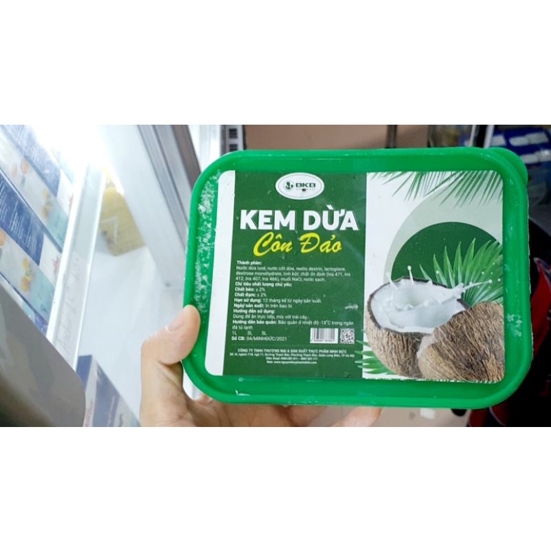 Kem dừa Côn Đảo hộp 1 lít