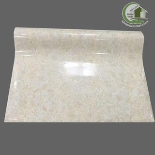 Giấy dán tường đá hoa cương màu kem, khổ 1,2m có sẵn keo