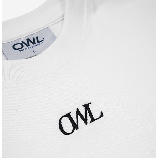Áo thun Owlbrand thêu logo /Trắng