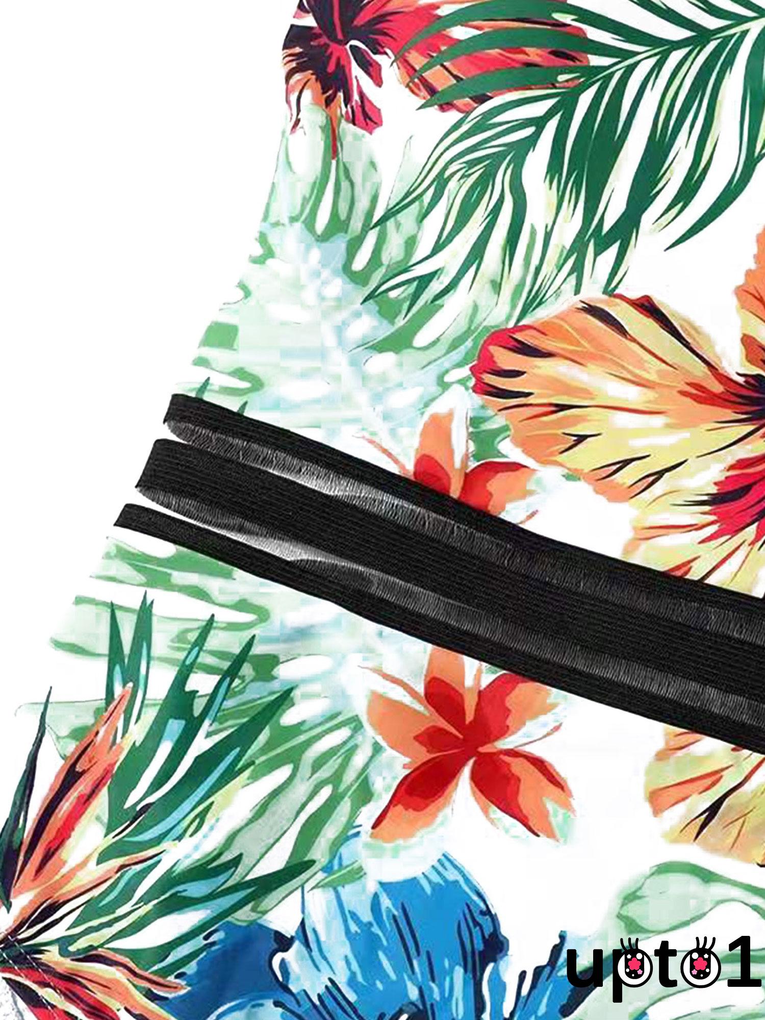 Up-Women’s Sexy One-piece Bikini Personality Plant Printing Backless High-waist Slim Fit Swimsuit | BigBuy360 - bigbuy360.vn