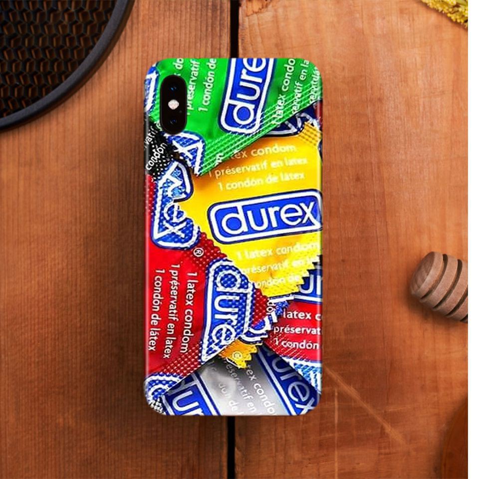 Miếng dán skin cho iPhone hình durex (Mã: atk229)