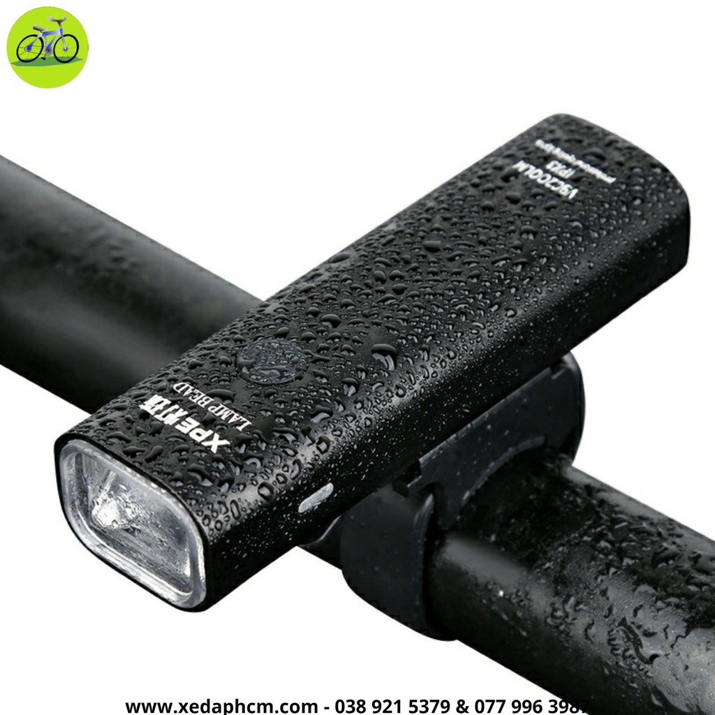 Đèn xe đạp siêu sáng chống nước với độ bền cao, Sạc USB pin 2000mAh