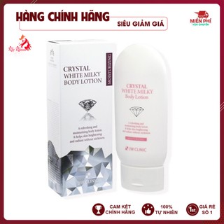 [Hàng Nhập Khẩu] Kem dưỡng trắng da - Kem dưỡng da Body Crystal White Milk Lotion 3W Clinic 200ml [Chính Hãng Hàn Quốc]