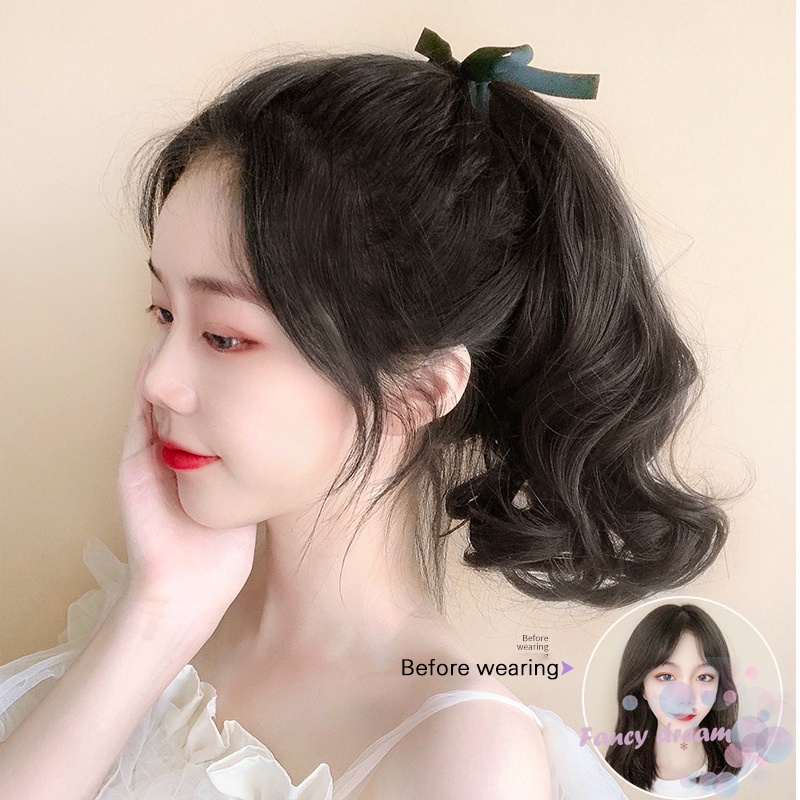Tóc Đuôi Ngựa Giả Uốn Xoăn Thời Trang Cho Nữ