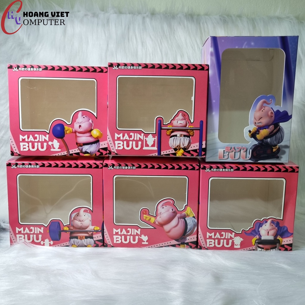 Full bộ mô hình mabuu tập gym siêu dễ thương - Mô hình mới ra mắt Dragon Ball