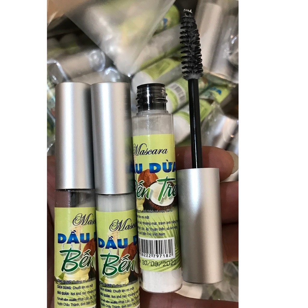 Mascara chuốt mi dầu dừa Bến Tre nguyên chất - Dưỡng mi dài,cong,dày mềm mại - Tinh chất dầu dừa 100% Nguyên Chất Si
