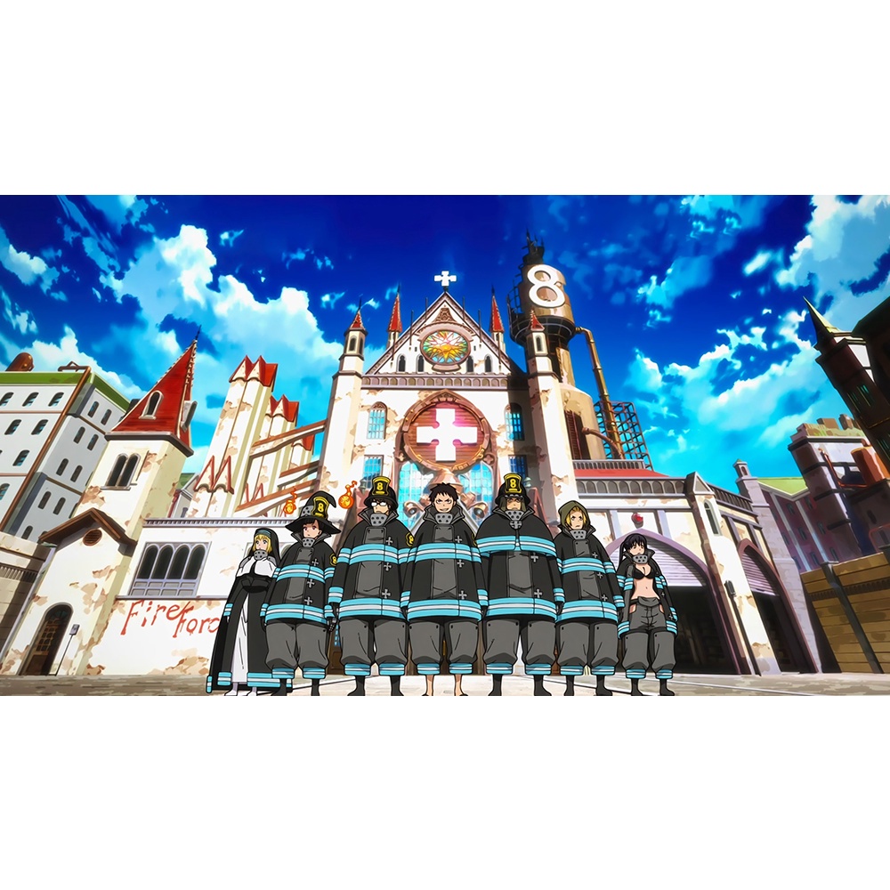 Poster A4 dán tường Anime, decal 21x30 trang trí có keo Fire Force Wallpapers (4), nhận in theo yêu cầu