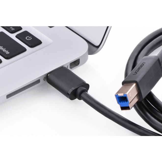 Cáp Máy in USB 3.0 Ugreen 10372 dài 2M cao cấp màu đen US210 Chính hãng