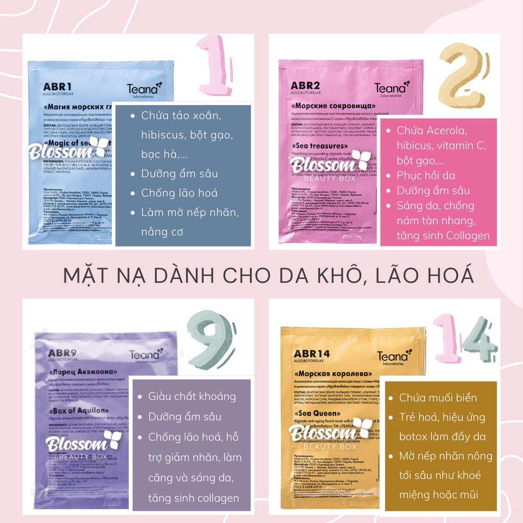 Mặt nạ dẻo Teana Aglunate Mask Algoboto relax