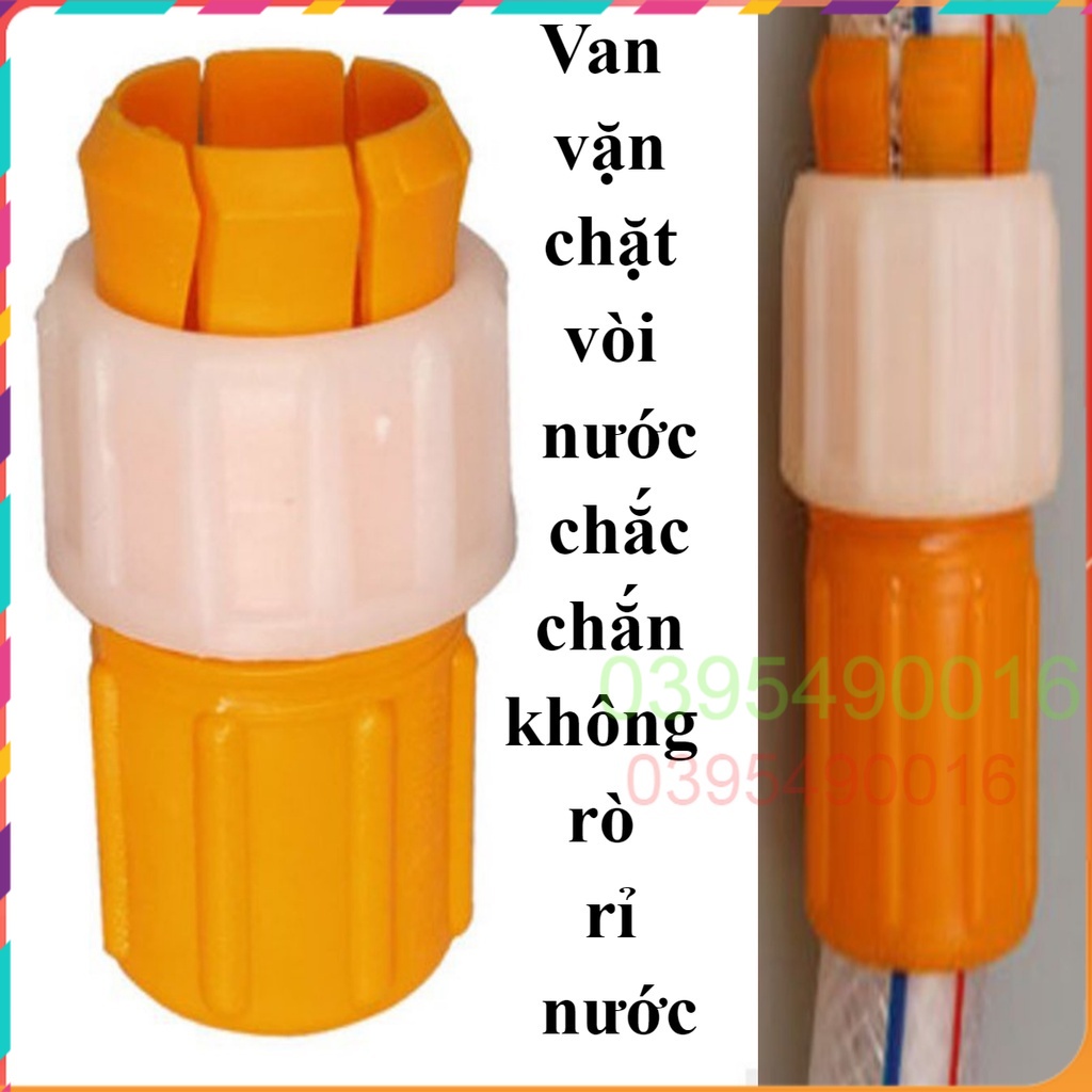 Nút vặn chặt vòi nước chắc chắn không rò rỉ nước, Đầu xiết vặn ống nước đường kính 20-23mm, nhựa cao cấp nên độ bền cao.
