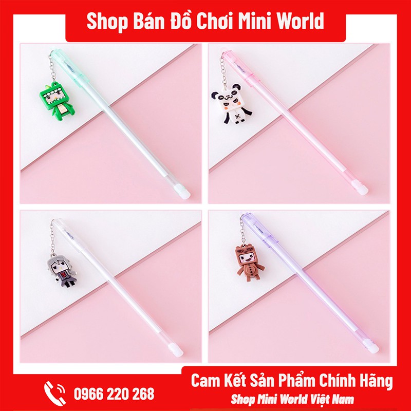 Bút Bi Gel Nắp Gắn Mặt Dây Chuyền Mini World [Gửi Ngẫu Nhiên 1 Chiếc]