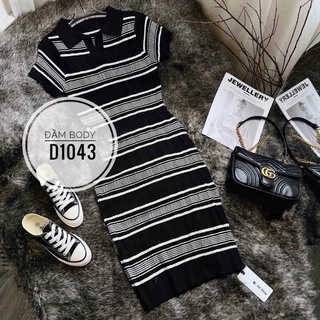 Bigsize Đầm body sọc freesize D1043