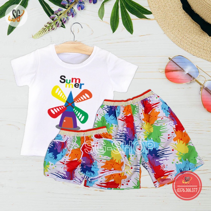 Đồ đi biển nam nữ gia đình - Set đi biển gồm áo và quần nổi bật - Chất thun dày dặn DDB100 | DONGPHUCSG