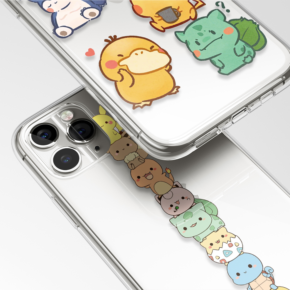 Samsung CASE Galaxy note 20 plus Galaxy note 20 Ultra Galaxy note 20 Galaxy note 9 8 Galaxy note 10lite 10 plus Galaxy note 10 5 4 3 Pokemon Pikachu Charmander Squirtle master ball Casing Phone Case Transparent Soft TPU Cover