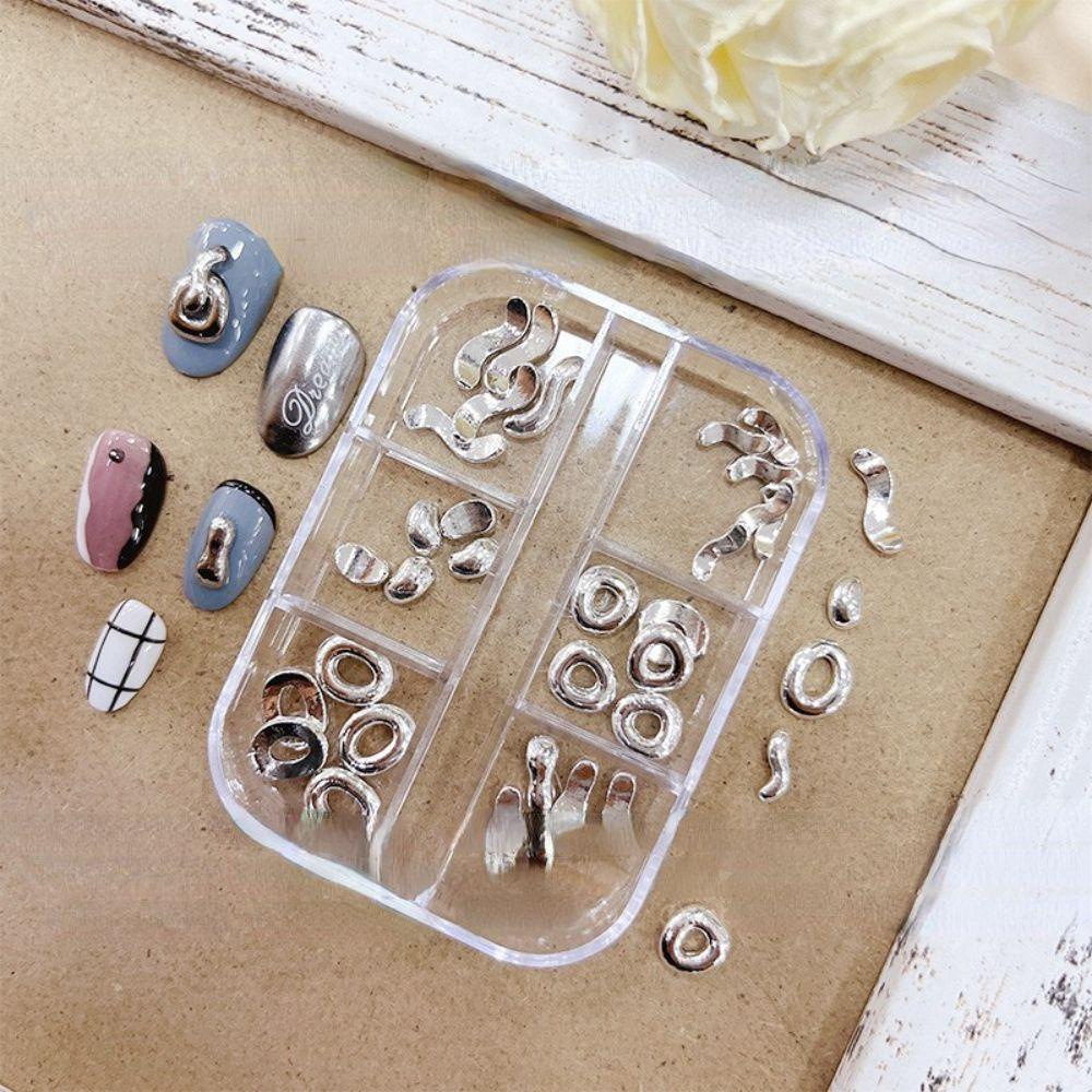 Hộp 30 Phụ Kiện Trang Trí Móng Tay Xinh Xắn|Phụ Kiện Trang Trí Móng Tay 3D Bằng Hợp Kim Xinh Xắn