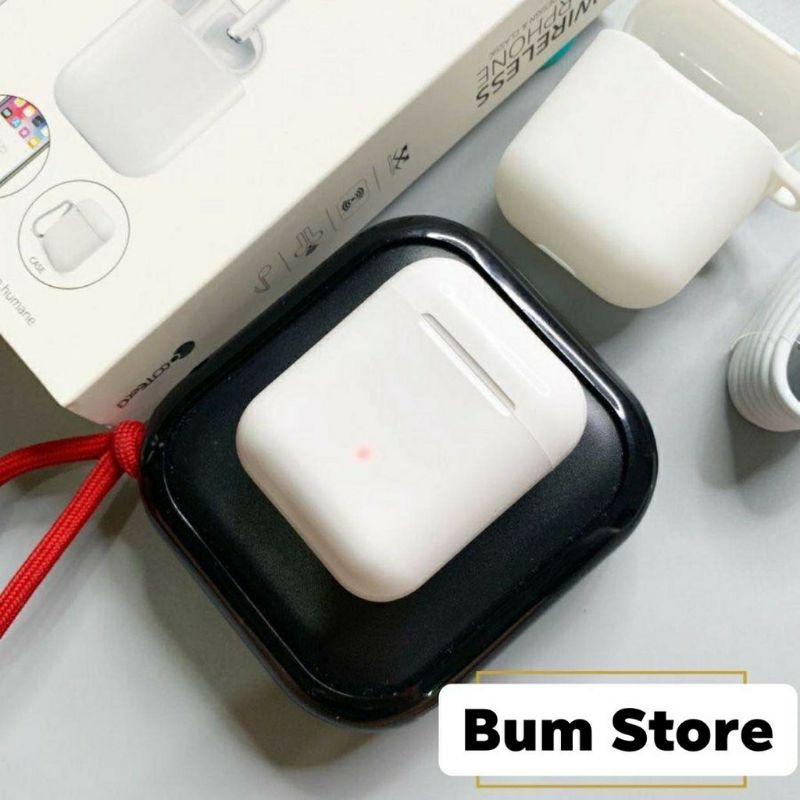 Tai nghe Bluetooth Airpods 2 tai hiệu Coteetci Smart Pod 2 bluetooth 5.0, cảm ứng chạm, sạc không dây