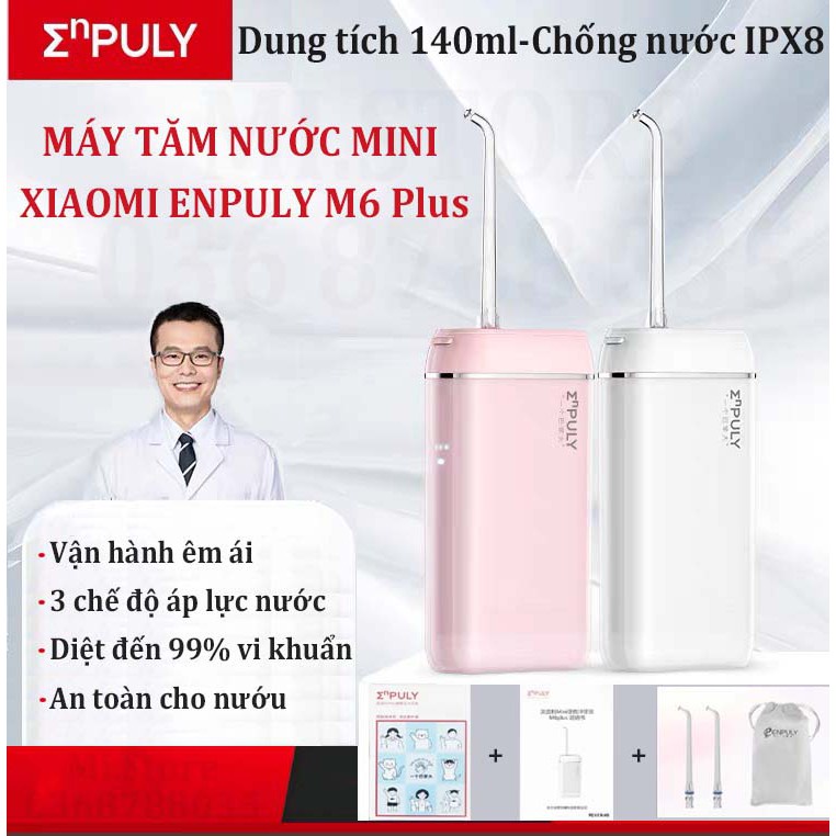 [Hoả Tốc Hà Nội]Máy Tăm Nước Xiaomi ENPULY Mini M6 Plus/M6 Kháng Nước IPX8 Thuận Tiện Đi Du Lịch