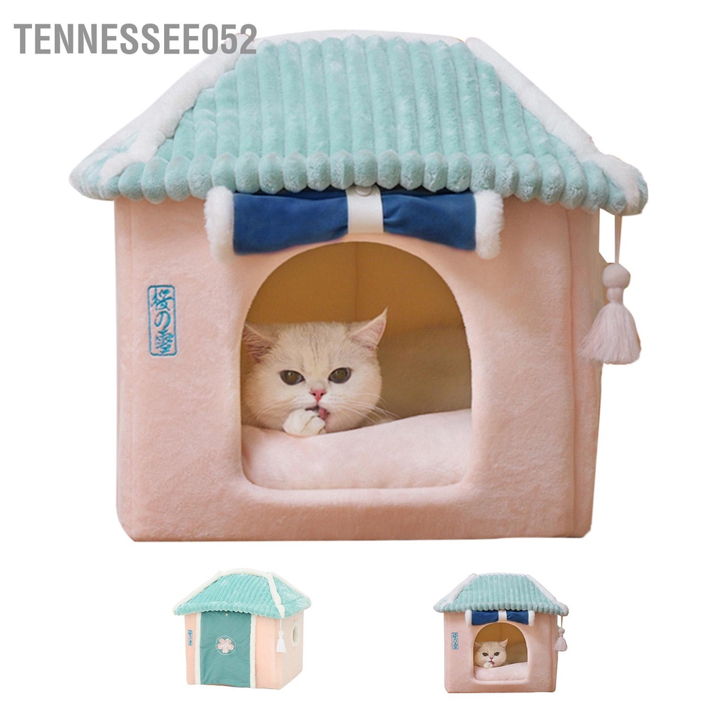 Hàng Sẵn Nhà đệm mèo Ấm áp mềm mại có thể tháo rời hình vuông Ổ cho chó dễ mèo thương cực xinh【Tennessee052】