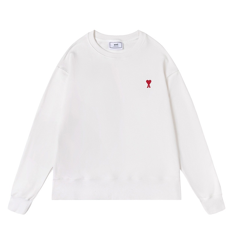 AMI De Coeur Áo nỉ cotton nguyên chất thêu hình trái tim nhỏ thời trang hoang dã cho nam và nữ | BigBuy360 - bigbuy360.vn