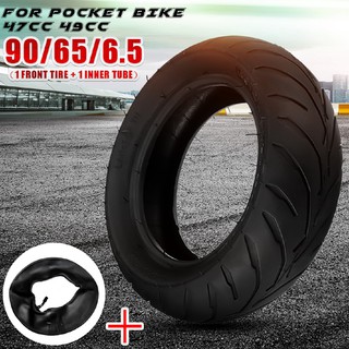 Bộ vỏ bánh xe trước và lốp xe cho xe mô tô mini 110/50-6.5 90/ 65-6.5