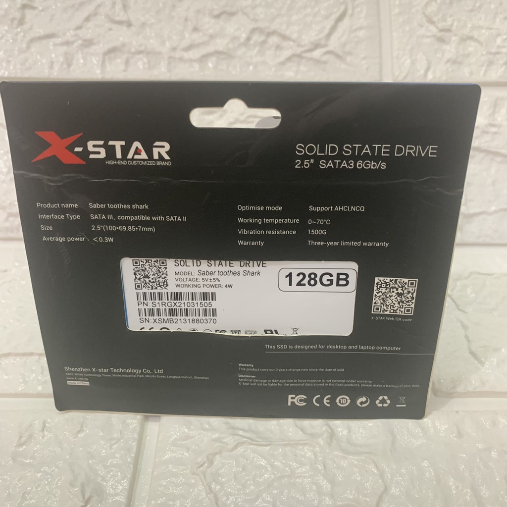 [THANH LÝ XẢ LỖ]  ổ cứng SSD Xstar 128GB hàng chính hãng. Bảo hành 36 tháng | BigBuy360 - bigbuy360.vn
