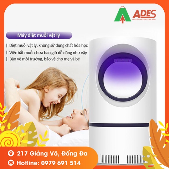 Máy Bắt Muỗi Thông Minh - Đèn Led Xanh Hút Côn Trùng , Muỗi , Bọ