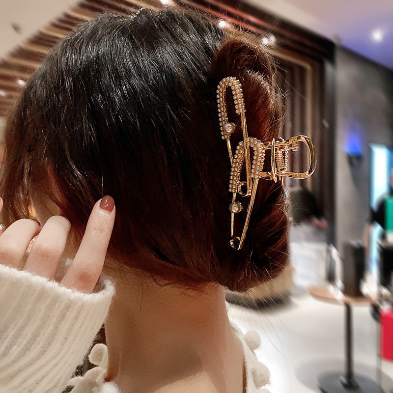 Kẹp Tóc Hợp Kim Đính Đá Và Ngọc Trai Giả Thời Trang Dành Cho Nữ