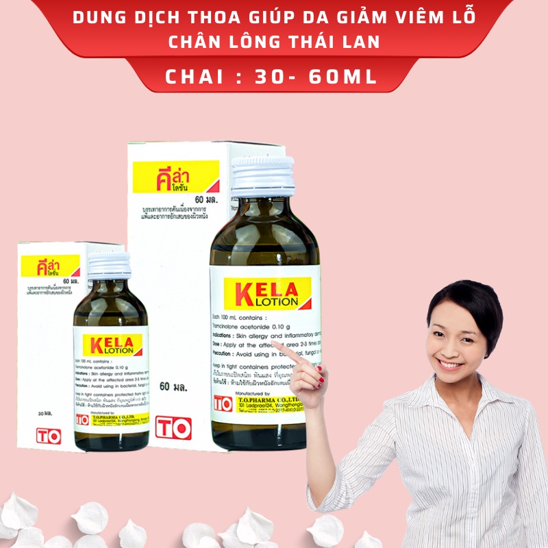 kela lotion dùng cho viêm nang lông Thái Lan