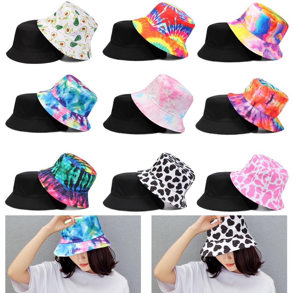 MAG Nón Bucket Che Nắng In Họa Tiết Bướm Màu Nhuộm Thời Trang Xuân Hè