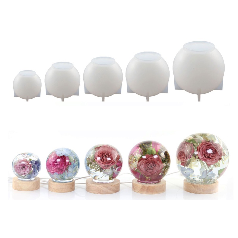 Khuôn Silicone Hình Quả Cầu Pha Lê Dùng Làm Đồ Trang Sức/Xà Phòng