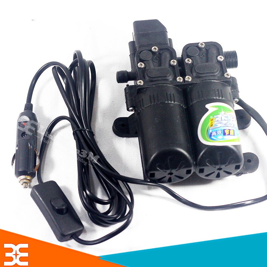 Combo Máy Bơm Cao Áp 12V 80W Full Phụ Kiện + 01 Nguồn 12V 5A + 01 Jack Nối Nguồn Cái