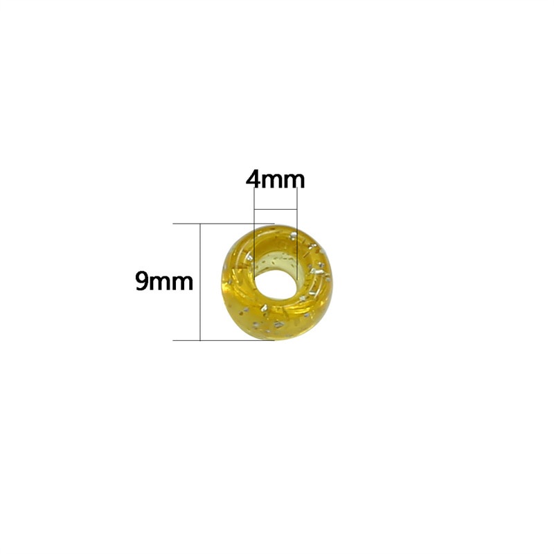 Set 100 Hạt Nhựa Acrylic Tròn Lỗ Màu Sắc Ngọt Ngào Làm Trang Sức Thủ Công