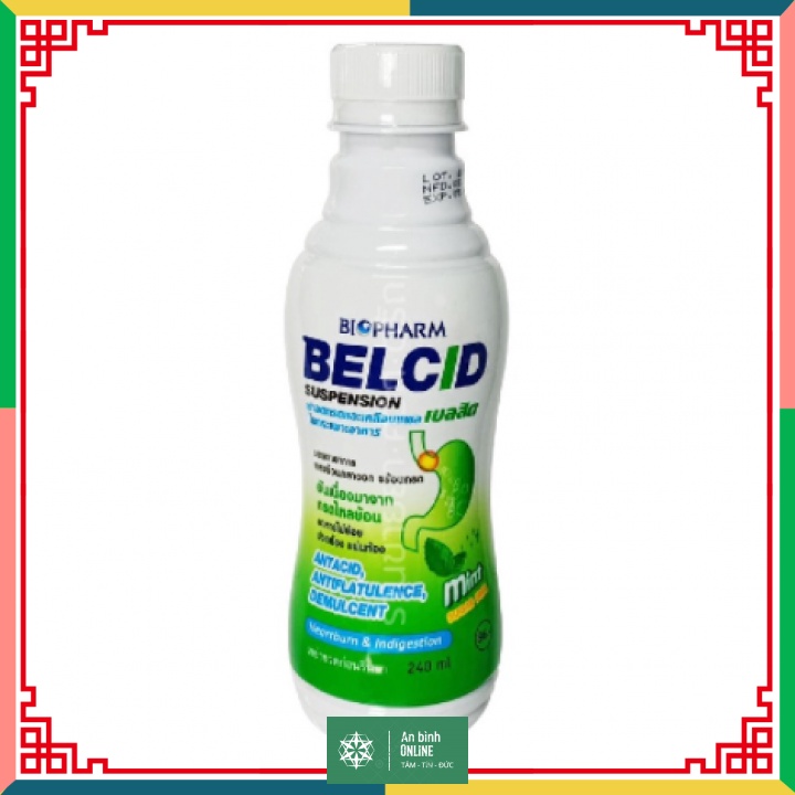 Chai siro trào ngược dạ dày, bao tử BELCID SUSPENSION Thái Lan 240ml
