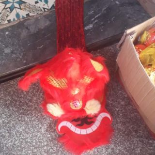 Đầu sư tử lông dài có đèn
